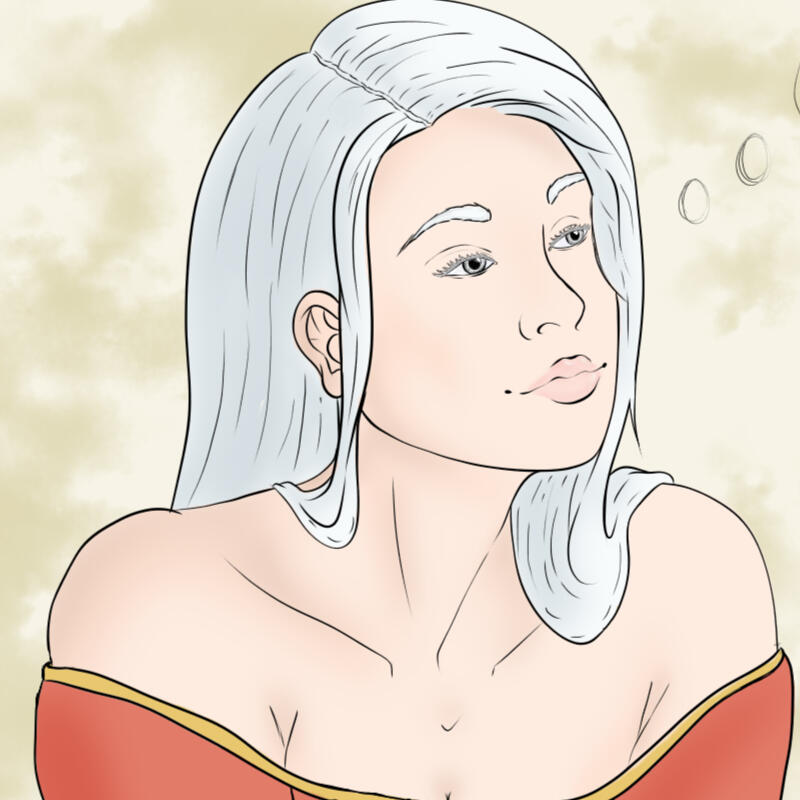 Untitled Daydreaming Female Echani